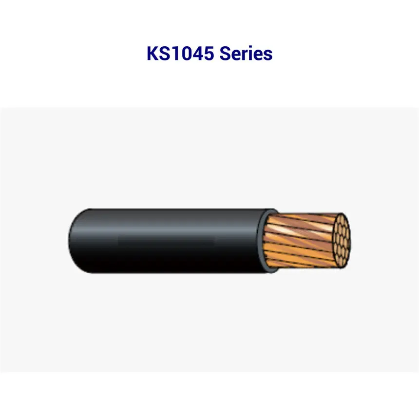 Cross-section of insulated copper cable