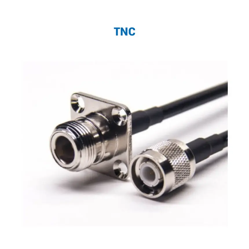 TNC connectors on white background