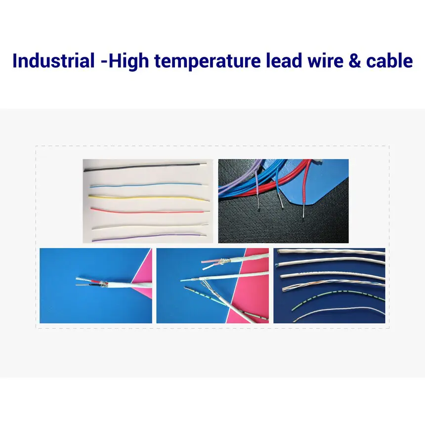 Various colored industrial wires and cables