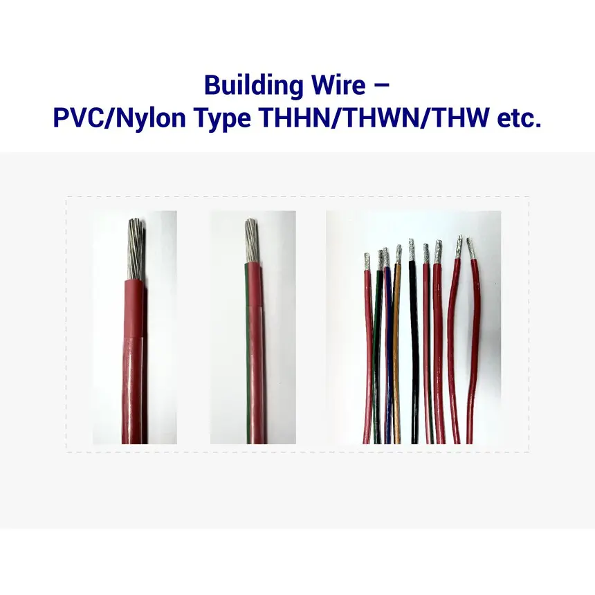 PVC/Nylon Type THHN wires displayed