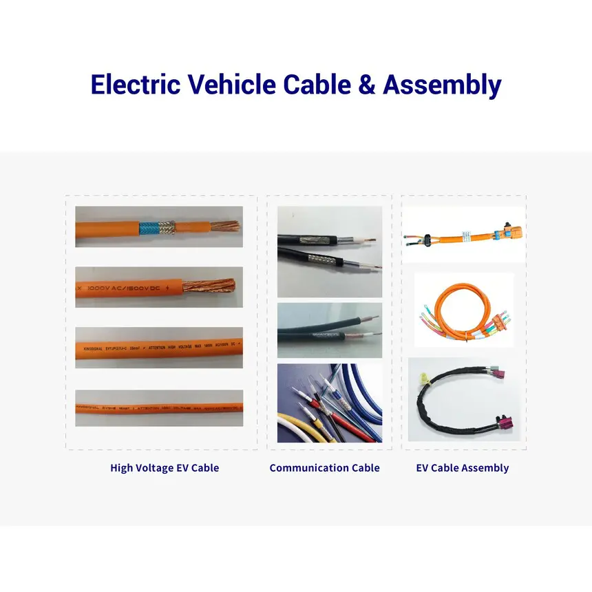 Electric vehicle cables and assembly display