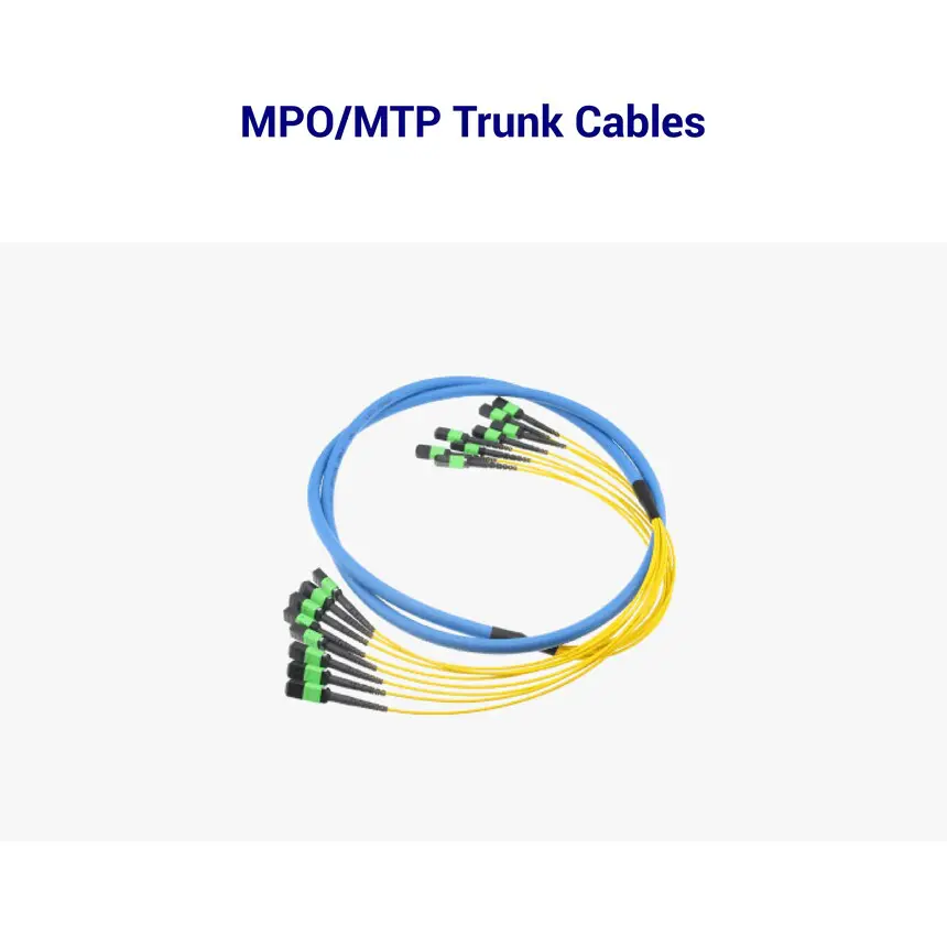 MPO/MTP trunk cables coiled neatly