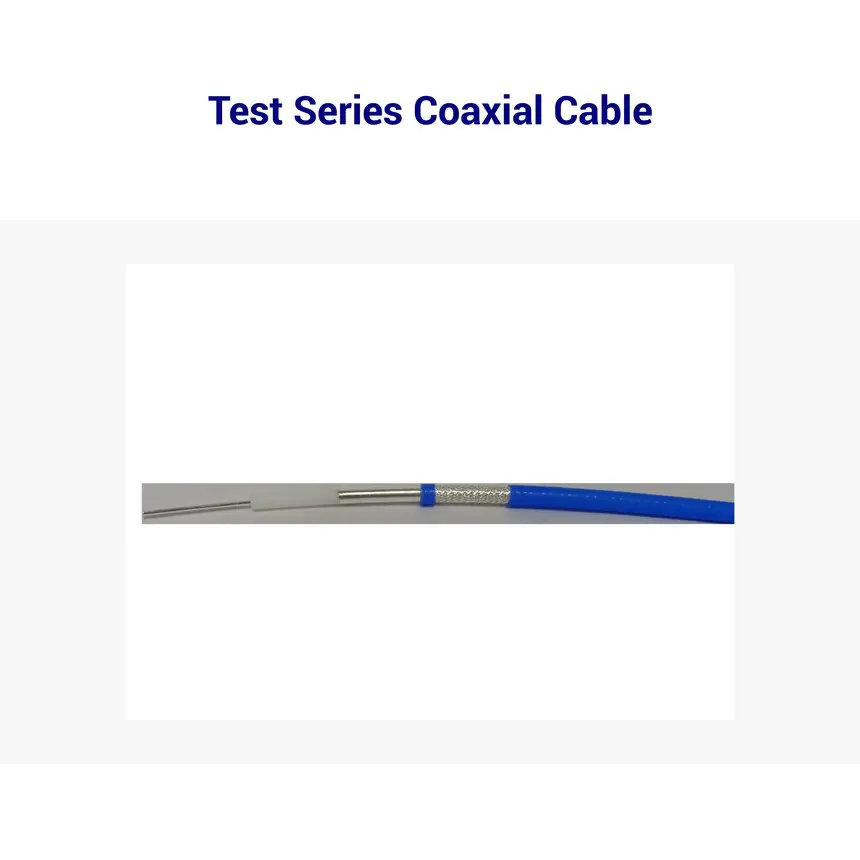 Coaxial cable with blue insulation