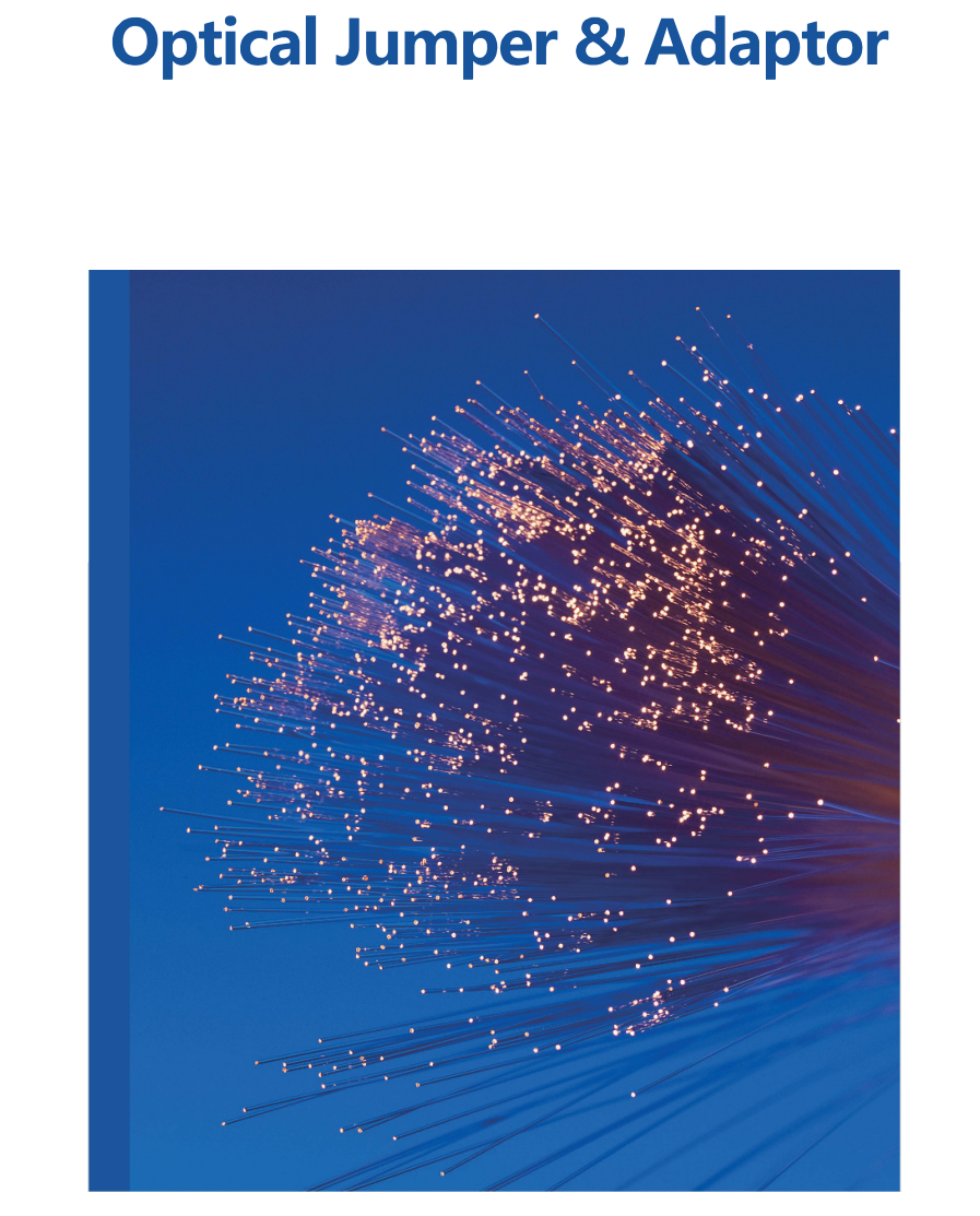 Fiber optic cables on blue background