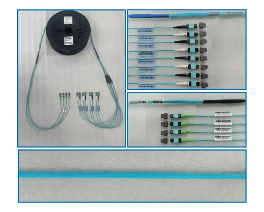 Fiber optic cable set with connectors