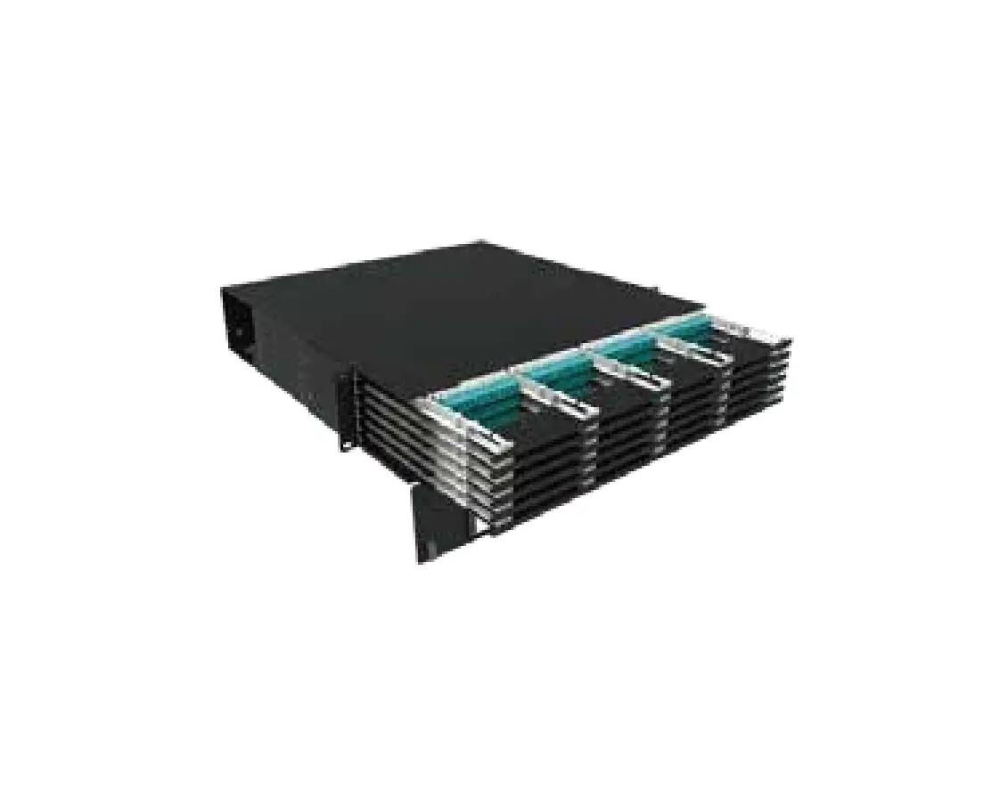 Black server chassis with components
