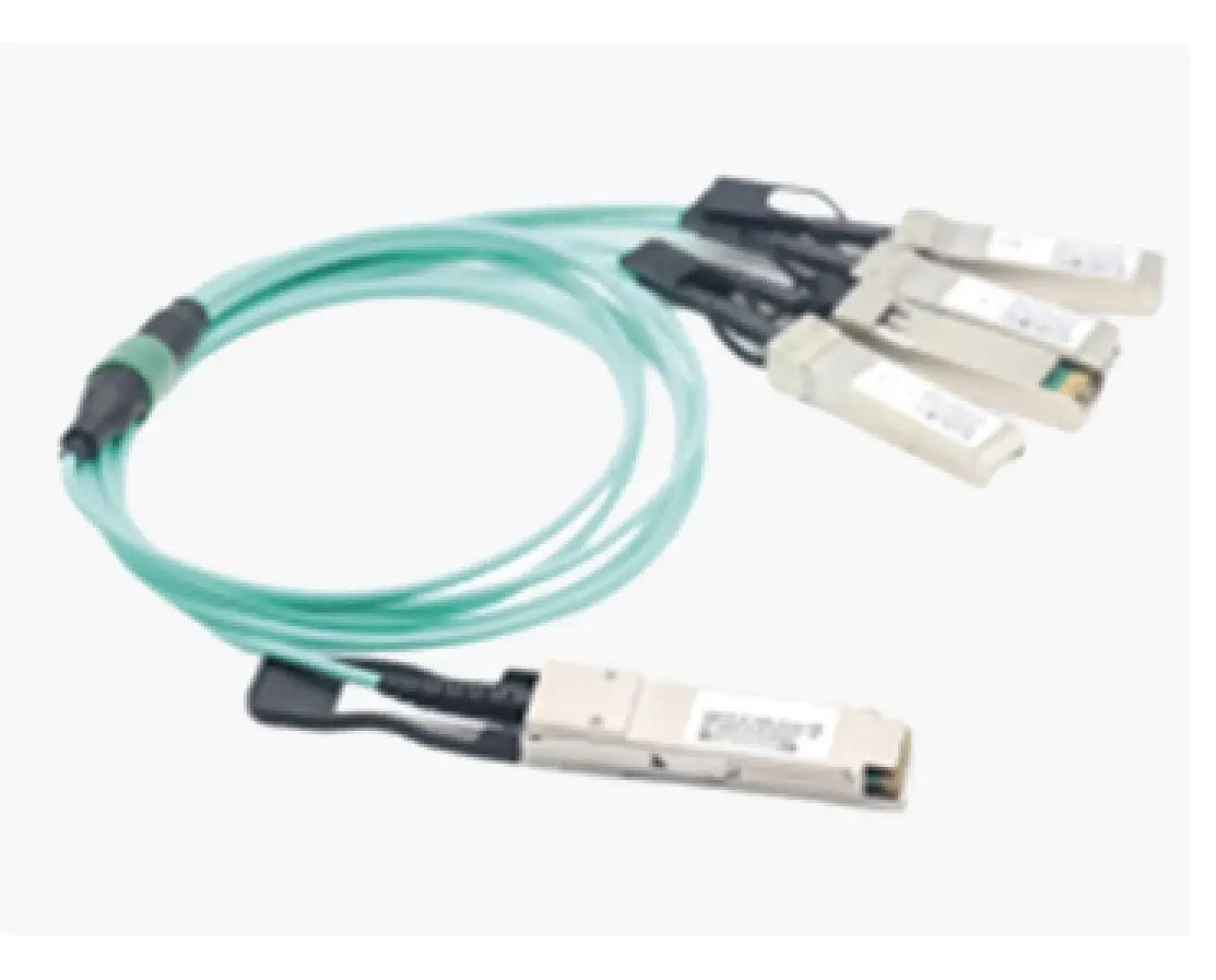 Green fiber optic cable with connectors