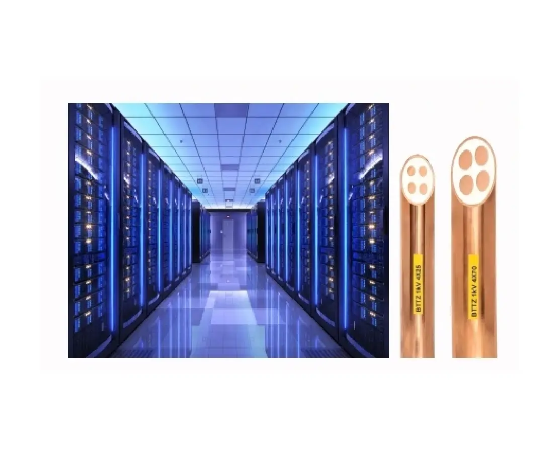 Copper cables beside server room
